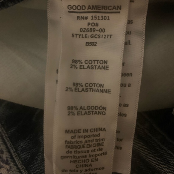 GOOD AMERICAN GOOD VINTAGE distressed baggie straight leg jeans size 16 NWT - Picture 9 of 10